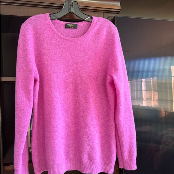 💗 Charter Club Luxury Cashmere Crewneck Sweater | Pink | Women’s Large - Picture 2 of 7